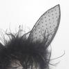 Faixa de Cabeça Europeia e Americana com Renda de Pena e Bolinhas Acessórios de Cabelo Sexy e Fashion Acessórios de Adorno para Performance de Dança em Boate