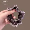 Elástico de Cabelo Luxuoso de Cetim Cristal de Alta Elasticidade para Rabos de Cavalo e Penteados Updo, com Toque Avançado, Adequado para o Dia a Dia