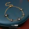 Pulsera Collar de Flor de Zircón Coreano Otoño e Invierno Retro Versátil Cadena Clavícula Nicho Sencillo Lujo Accesible Juego de Joyería para Mujer