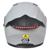 Anuncio Casco de Motocicleta para Hombre y Mujer Luz Trasera LED para Motocicleta Casco Integral para Todas las Estaciones Casco Abierto Certificado 3C/Dot