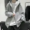 Sudadera con Capucha para Hombre 2026 Otoño Invierno Nueva Tendencia Estilo Coreano Holgada Casual Color Sólido Ropa Exterior Dropshipping Cárdigan