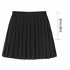 Falda Plisada de Colegio Verano Gris Negro Versátil Uniforme Escolar Uniforme de Clase Falda Corta Falda de Longitud Media Ni muy Larga ni muy Corta