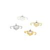 Pulseira colar de ouro 14K banhado a cobre cor de ouro 18K com zircônia redonda, aberto, com duas voltas, acessórios para brincos DIY D44