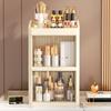 Caixa de armazenamento de cosméticos branca dobrável Crown, prateleira de armazenamento de artigos de papelaria multicamadas, produtos de cuidados com a pele domésticos, caixa de batom à prova de poeira
