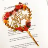 Fabricantes de cartões de bolo de acrílico com impressão colorida tridimensional transfronteiriça diretamente para decoração de bolo de aniversário, casamento, Feliz Bolo