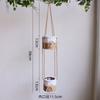 Cesta colgante de flores de paja hecha a mano Pastoral para colgar en la pared Plantación verde Maceta para flores carnosas Arte de la personalidad Cesta colgante de sauce multicapa