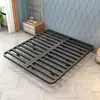 Cama flutuante minimalista moderna 1,68m Cama de estrutura de ferro de luxo leve italiana para apartamentos sem cabeceira