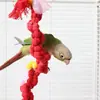 Juguete para loro Año Nuevo cuerda de algodón roja cuerda de escalada cuerda de escalada giratoria decoración de jaula de pájaros adorno colgante pájaros muerden muelen pico juegan