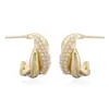 Aogu Venta Caliente Transfronteriza Moda Lujo Accesible Chapado en Cobre Oro de 18 Quilates Pendientes de Perla Diseño para Mujer Nicho Versátiles Pendientes Nuevos
