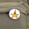 Broche Divertido de Estrella Gritona Original Insignia de Metal Accesorios para Ropa Pines de Solapa Patrón Geométrico Redondo Venta al por Mayor de Fábrica