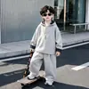 Conjunto de Sudadera Deportiva para Niños de Primavera y Otoño, Conjunto Casual con Sudadera con Capucha Estilo Coreano Elegante de Dos Piezas para Niños Pequeños