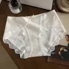 Camelia del Crepúsculo 7A antibacteriano Algodón para bebé de grado A Malla sin cuatro encaje francés Panties para mujer de cintura media nuevos 2026