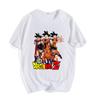 Sudadera de cuello redondo con estampado de Dragón Ball tamaño europeo, para verano, deportiva, holgada, casual, de manga corta