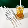 Pajitas Biodegradables, Pajitas Gruesas Desechables Empaquetadas Individualmente, Pajitas Delgadas, Pajitas de Ácido Poliláctico para Té de Leche al por Mayor