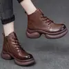 Botas de Estilo Retro para Mujer Botines Martin 2026 Otoño/Invierno Nuevos Versátiles Suela Gruesa Suave Aumentador de Altura Botines Individuales Botas Calientes de Terciopelo para Mujer