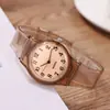 Reloj Infantil de Plástico Transparente PVC de 34 mm Reloj de Cuarzo Barato para Estudiantes de Primaria Reloj Sencillo y Elegante para Niñas Venta al por Mayor