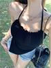 Chaleco sin mangas ajustado de verano para mujer, top corto irregular sexy de Spice Girl con almohadilla para el pecho