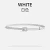 Novo Cinto Fino Estilo Coreano Simples Retrô Duas Camadas Couro Bovino Pequeno Ocidental Decorativo Fino Cinto Moda Feminina Versátil Faixa de Cintura
