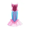 Comércio Exterior Transfronteiriço Moda Infantil Vestido Princesa Sem Mangas Moderno Cauda de Peixe Saia Longa Meninas Sereia Pequenas Mangas Voadoras Vestido de Lantejoulas