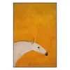Corredor de Arte de Nicho Varanda Pintura Decorativa Cavalo Laranja Sala de Estar Pintura de Parede Arte Abstrata Estudo Escritório Murais
