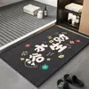 Alfombra de Piso de Baño de Barro Diatómico Alfombra Absorbente para Pies para Puerta de Baño Alfombra de Inodoro Alfombra de Baño Alfombra Antideslizante para Baño