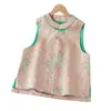 Chaleco de Brocado Song de Estilo Chino Nuevo de Talla Grande para Mujeres de Mediana Edad Reductor de Edad Chaleco Chaleco Chaqueta sin Mangas Nuevo para Mujer
