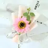 Buquê de Flor de Sabão Girassol Presente de Aniversário Acessórios para Caixa de Presente com Girassol Único Mini Buquê Personalização