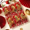 Bolsa de Sobre Rojo Brillante 3D de Dibujos Animados del Año Nuevo del Caballo con Ojo de Gato, Endurecida y Engrosada para Sobres Rojos del Festival de Primavera y Sobres de Dinero de la Suerte de Año Nuevo