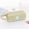 Estuche Creativo de Doble Capa Gran Capacidad para Estudiante de Primaria Bolsa de Papelería de Mano Simple Tela Oxford Estuche de Lápices con Doble Cremallera Venta al por Mayor