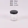 Botella Hexagonal de Miel de 45ml, Botella de Miel para Bodas de 25ml, Frasco de Vidrio Sellado, Botella de Empaque para Mermelada y Nido de Pájaro, Venta al por Mayor del Fabricante