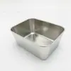 Plato para toallas de acero inoxidable plato para platos fríos plato rectangular plano plato para pastel al vapor plato de gelatina de piel de burro plato para comida rápida bandeja para tiramisú