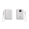 Carregador portátil 30000mAh super rápido, mini, compacto, com cabos duplos embutidos, 22,5W, para uso transfronteiriço