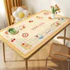 Jogo Americano de Mesa de Jantar Estilo Desenho Animado Sem Lavar Impermeável e à Prova de Óleo Protetor de Mesa 2025 Novo Luxo Acessível High-End Toalha de Mesa de Centro