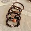 Elegante Goma para el Cabello con Forma de Corazón para Mujer 2026 Nuevo Modelo Alta Elasticidad Duradera Banda para el Cabello Goma Elástica Anillo para el Cabello Accesorio para el Cabello Goma para el Cabello