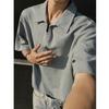 Verão Novo Estilo Old Money Solto Casual Camisa OLO Camiseta de Manga Curta Top Masculino H1083 Branco Nenhum