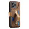 Adequado para Oppo Reno14 Pulseira Retro Modelo com Inserção de Cartão Reno13F/Find X5 Capa de Couro para Celular com Inserção de Cartão