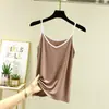 Novo modelo de verão, camisola feminina de modal, color blocking, fina, decote V solto, peça básica versátil