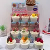 Juguete de Peluche Creativo con Forma de Macaron y Donut, Rebote Lento, Pellizcable, Lindo, Comida Simulada para Jugar, Peluche de Descompresión
