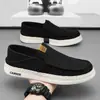 Zapatos de Tela de Caña Baja del Viejo Pekín, Nuevos Zapatos Casuales Ligeros para Hombre con Suela Suave de Primavera y Otoño, Zapatos para Hombre con Tejido de Lino Transpirable
