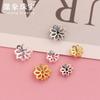 S925 Accesorios de Plata Yintai Plata Lisa Retro Flor Tori Flor Sombrero Material para Abalorios DIY Accesorios para Pulsera de Cristal