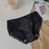 Herencia Estilo Coreano~ Encaje Sexy Deseo Puro Hueco Ropa Interior Fina de Satén para Mujer Adolescente Braguitas de Cintura Media