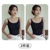 Sujetador cómodo y sin marcas para la espalda, con copas fijas integradas, camisola interior y exterior, ropa interior antideslizante para mujer