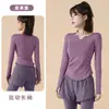 Ropa Nueva de Manga Corta para Práctica de Baile para Mujer Cuello en V Plisada Alta Elasticidad Adelgazante Bodybuilding Ropa Base de Entrenamiento Pilates Yoga Fitness