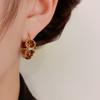 Brincos de Argola Círculo Zircônia Estilo Retrô Elegante Francês Design Nicho Requintado Casual Moda Sofisticada para Mulheres