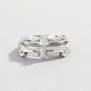Anillo de Pareja Runxin Nueva Princesa y Caballero Moda para Hombres y Mujeres Anillo Versátil para Hombres y Mujeres Regalo Conmemorativo del Día de San Valentín