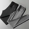Pantalones Largos de Seda Hielo Finos para Hombre Verano Talla Grande Elásticos de Secado Rápido Casuales Sueltos Deportivos Transpirables de Pierna Recta Pantalones para Hombre