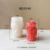 Molde de Silicone para Vela de Gesso Aromaterápico Coluna Rosa DIY Dia dos Namorados Feito à Mão Difusor Aromaterápico Pedra Molde de Silicone