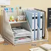 Estante de Almacenamiento para Escritorio, Organizador de Archivos para Escritorio, Caja de Almacenamiento Multicapa de Gran Capacidad para Material de Oficina, Cesta de Almacenamiento