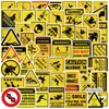 53 Piezas de Interesantes Pegatinas de Graffiti de Señales de Advertencia para Decoración, Cuadernos DIY, Equipaje, Notas, Pegatinas Impermeables