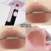 Lápis de Contorno Labial e Pincel para Lábios Dupla Face Dois em Um à Prova d'Água Longa Duração Não Gruda na Xícara Contorno Natural Formato dos Lábios Caneta de Batom Nude Batom